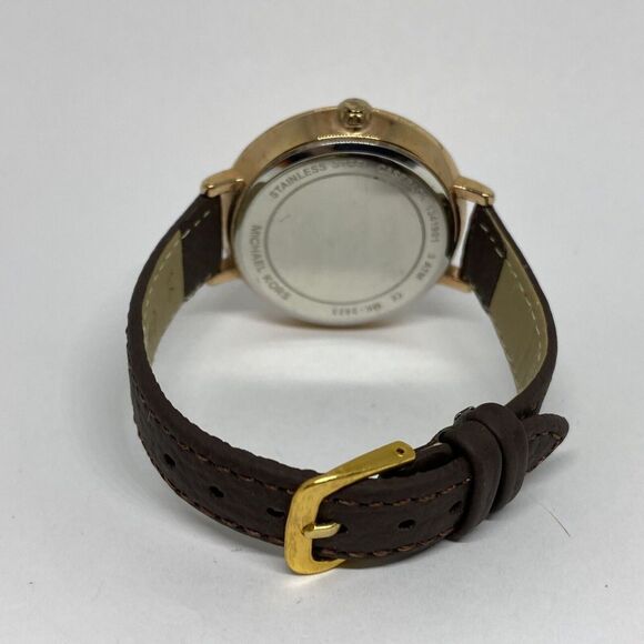 Michael Kors Charley MK2823 Women's Brown Leather Analog Dial Quartz Watch EY655 - Picture 10 of 12